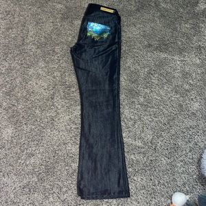 Express sequin dark denim jeans